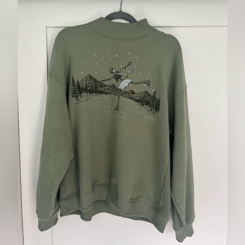 Women’s Olive Short Turtleneck Sweater